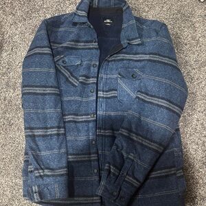 O'Neill Navy Striped Shirt Jacket